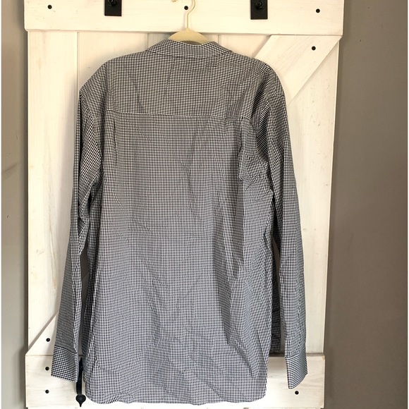 Men’s Nick Graham Black and White Checkered Dress Shirt Button down 2XL - Picture 5 of 7